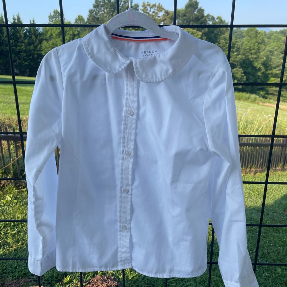 French Toast White Button Down Shirt with Tailored Fit